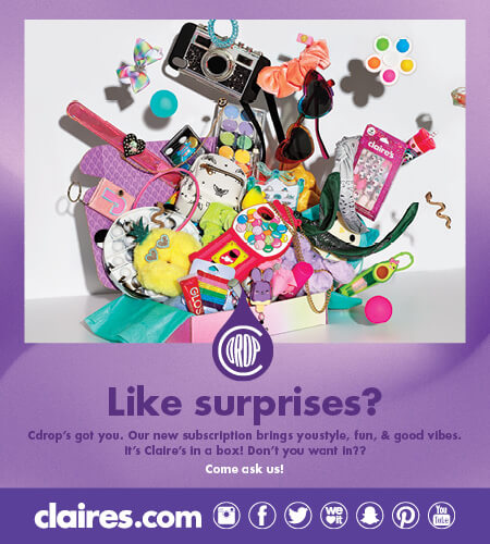 Collection of various Claire's accessories and products