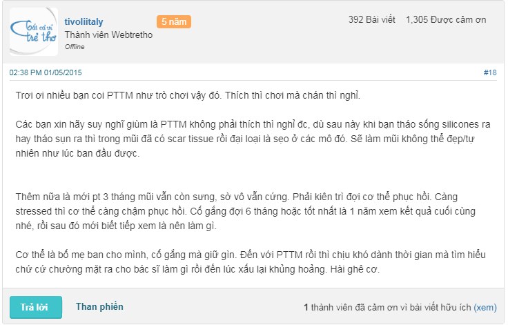 Tháo mũi đã nâng có đau không ? REVIEW từ chị em Webtretho - Hình 9