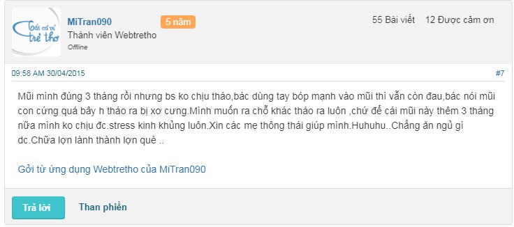 Tháo mũi đã nâng có đau không ? REVIEW từ chị em Webtretho - Hình 10
