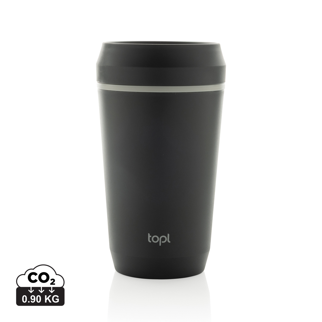 Topl Potovalni lonček iz reciklirane plastike s patentiranim 360° pokrovom, 354 ml