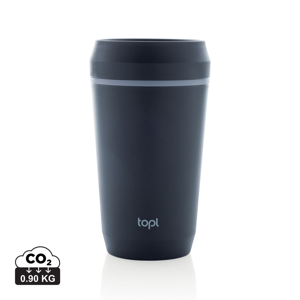 Topl Potovalni lonček iz reciklirane plastike s patentiranim 360° pokrovom, 354 ml