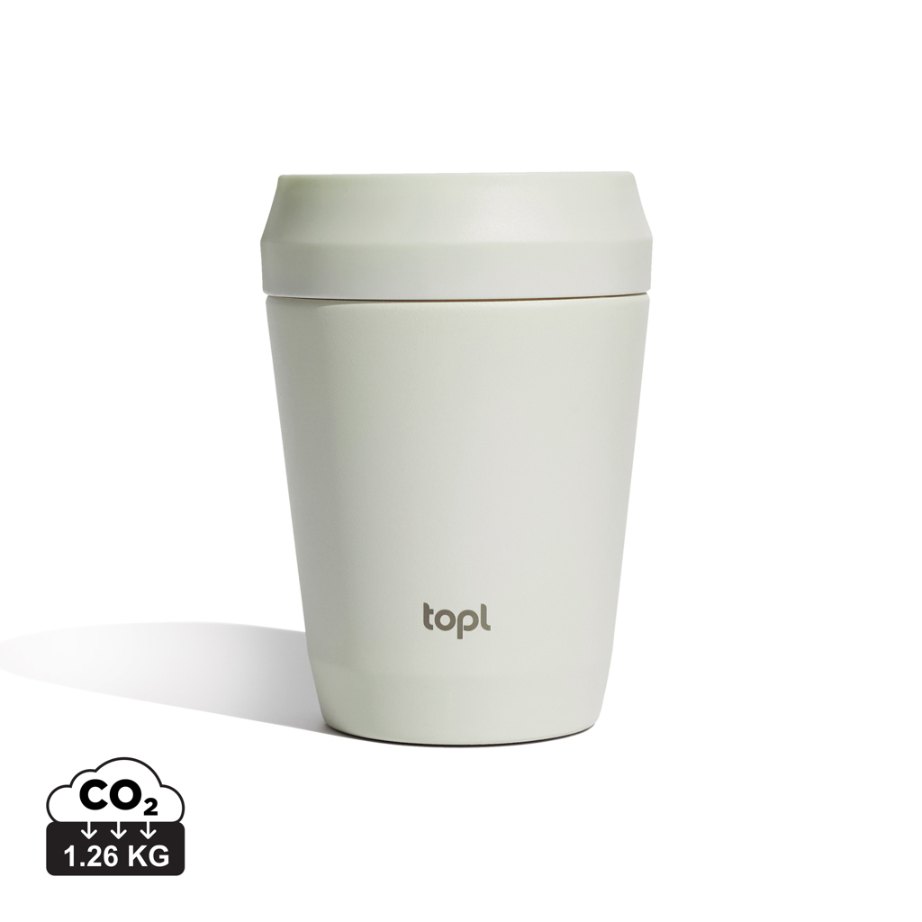 Topl Potovalna termo skodelica iz recikliranega jekla s patentiranim pokrovom 360° 235 ml