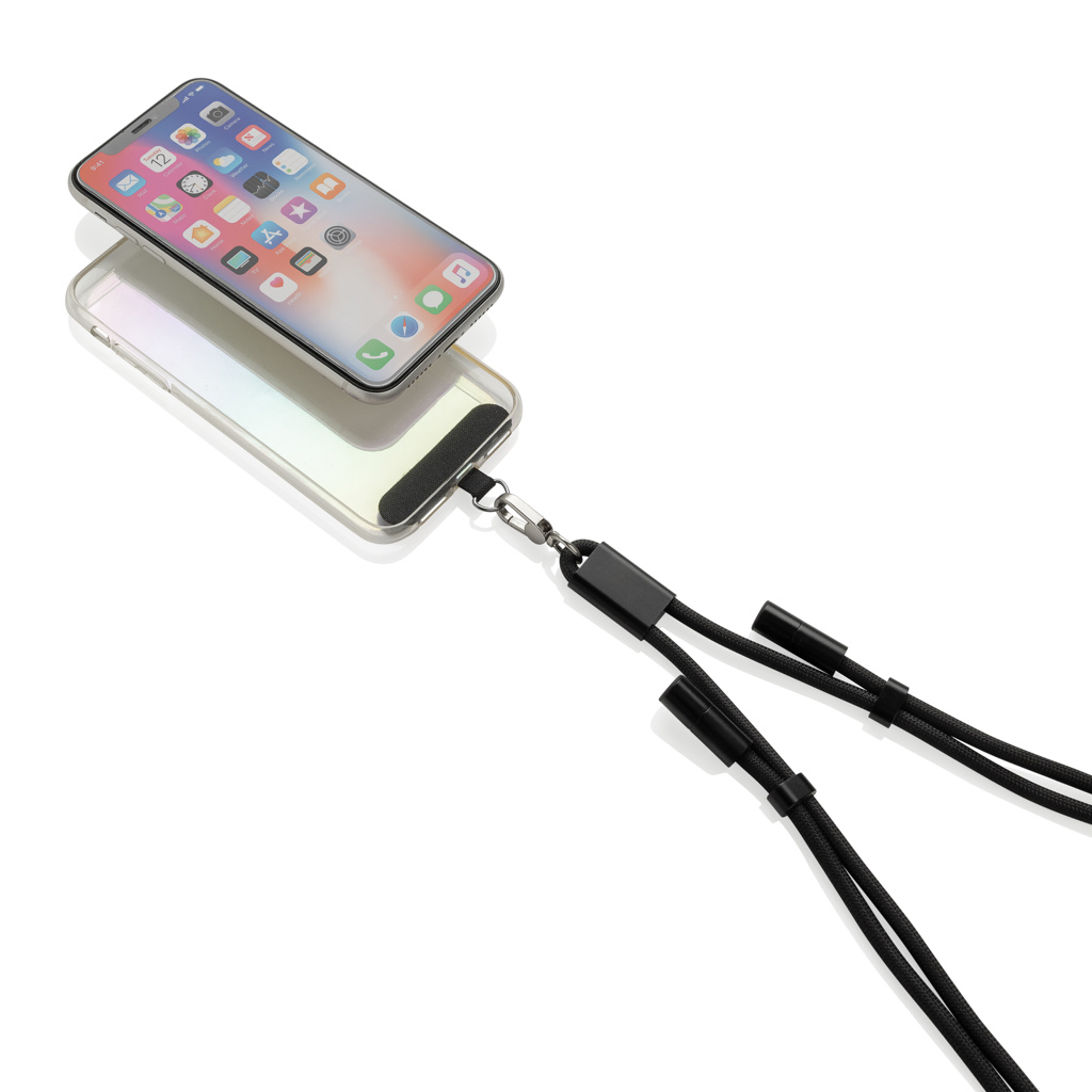 LoopAmp RCS RPET nastavljiva 160 cm vrvica za telefon s 60W kablom