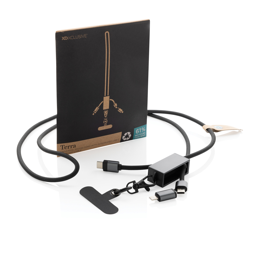 Terra RCS recikliran PET kabel za telefon s 60W dvojnim polnilnim kablom