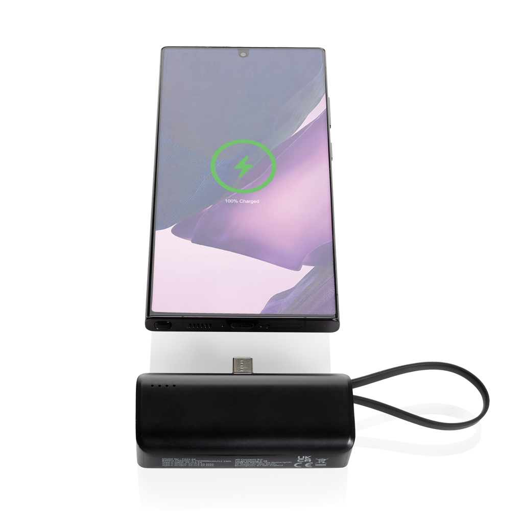 Powerlink RCS rplastična 3000 mAh prenosna baterija z USB C priključkom