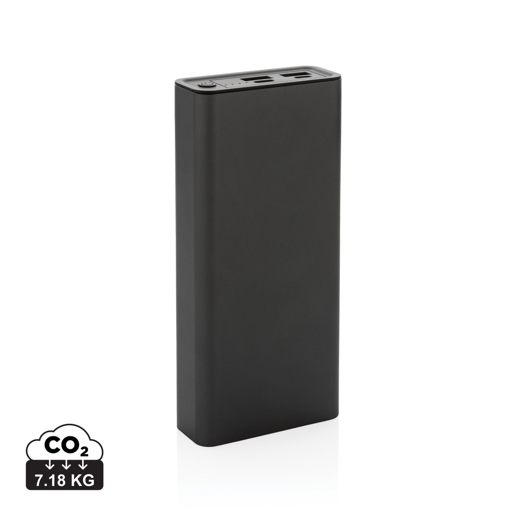 Terra RCS reciklirana 20W aluminijasta powerbank 20.000 mAh