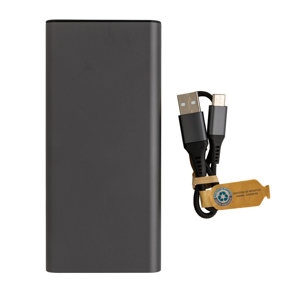 Terra RCS reciklirana 20W aluminijasta powerbank 20.000 mAh
