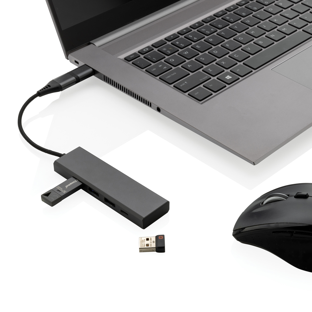 Terra RCS reciklirano aluminijasto vozlišče s 3 USB vhodi