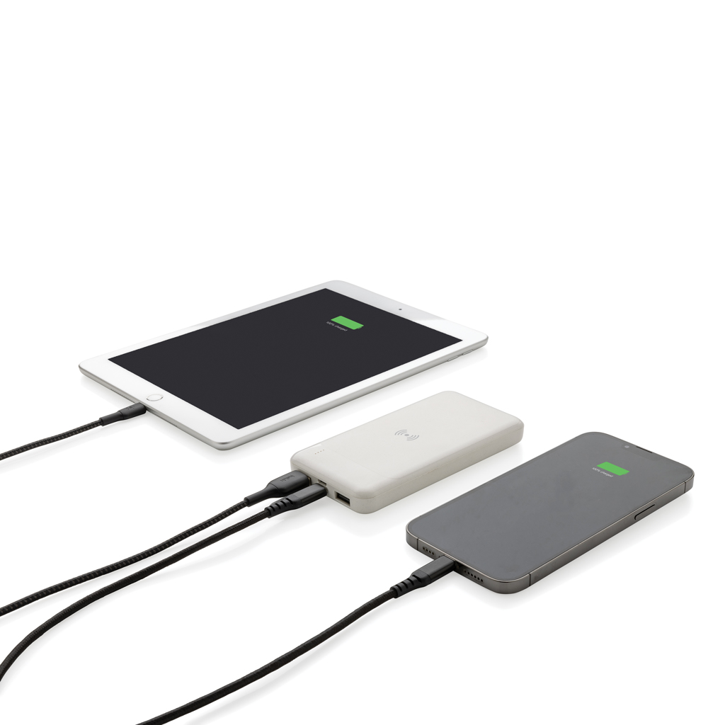 Brezžični powerbank iz reciklirane plastike, skladen s standardom RCS