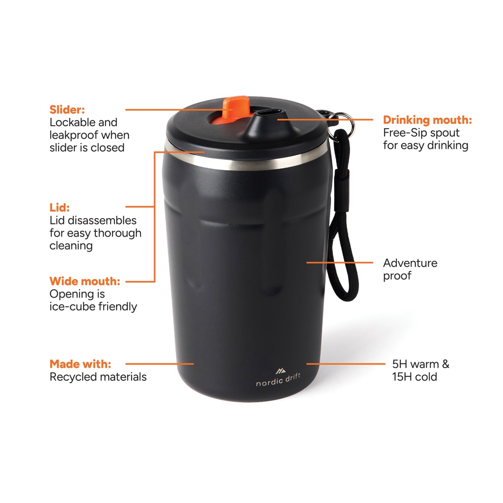 Nordic Drift Trail RCS zaklepna in nepropustna skodelica za kavo 350 ml