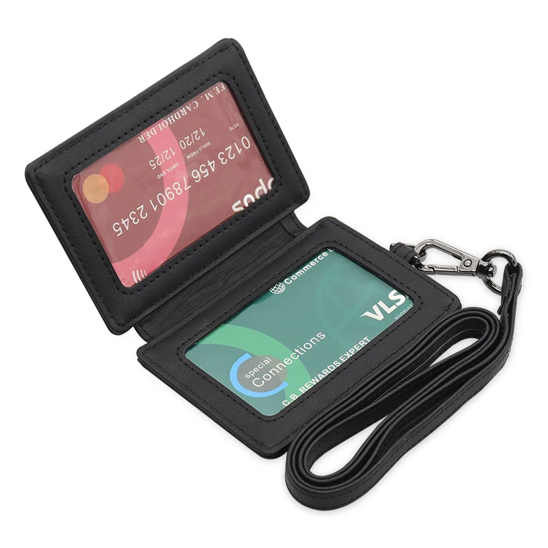 Usnjen etui za kartice z RFID z logotipom