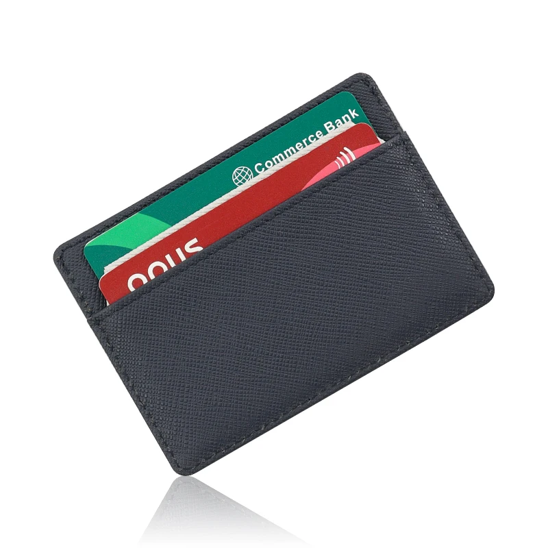 Etui za kartice iz usnja z RFID zaščito Solid