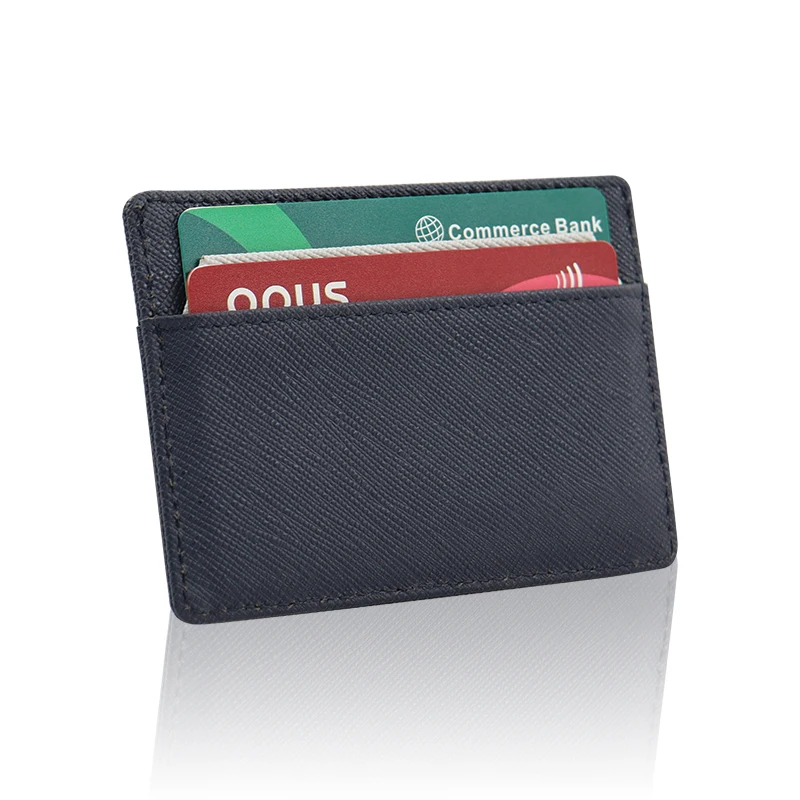 Etui za kartice iz usnja z RFID zaščito Solid