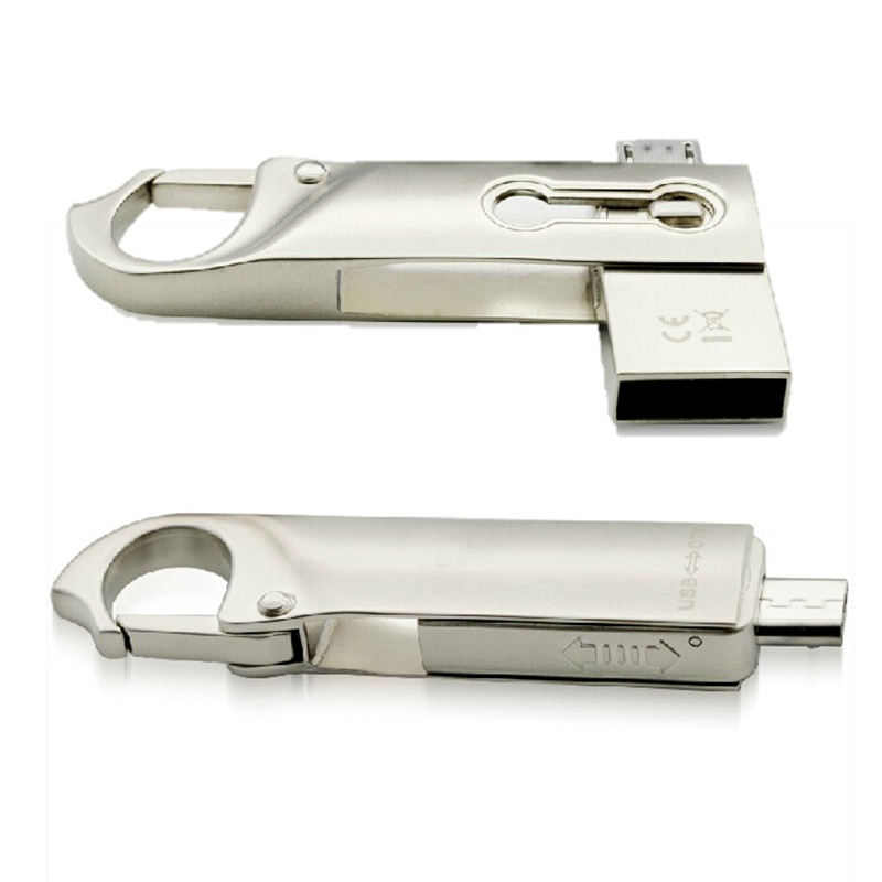Mini kovinski USB s karabinom