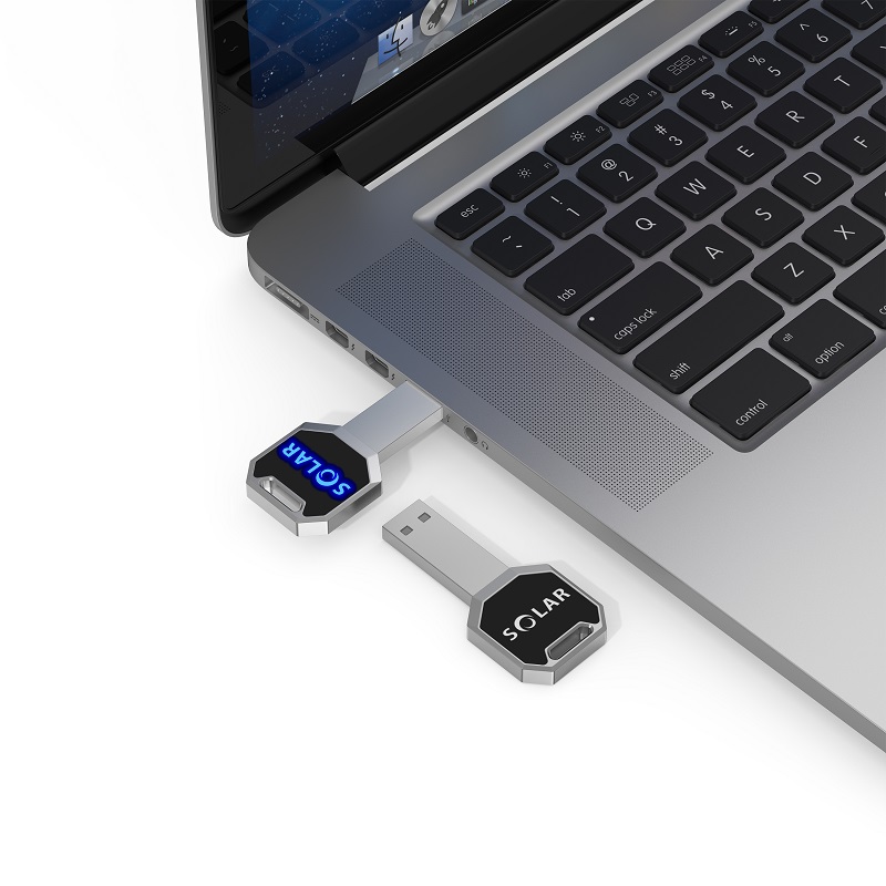 USB ključek Jon z LED logotipom | Toaster darila