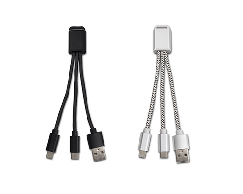 Polnilni kabel 3 v 1 z logotipom | Toaster darila