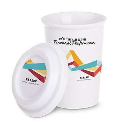 Porcelanasta skodelica 320 ml z logotipom