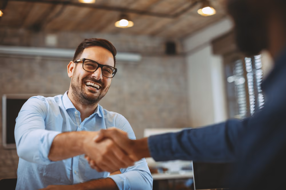 a man closing a deal