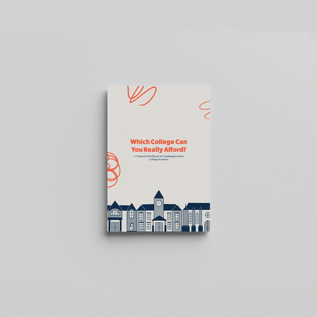 GIF of the different pages of the student loan booklet created for a student project