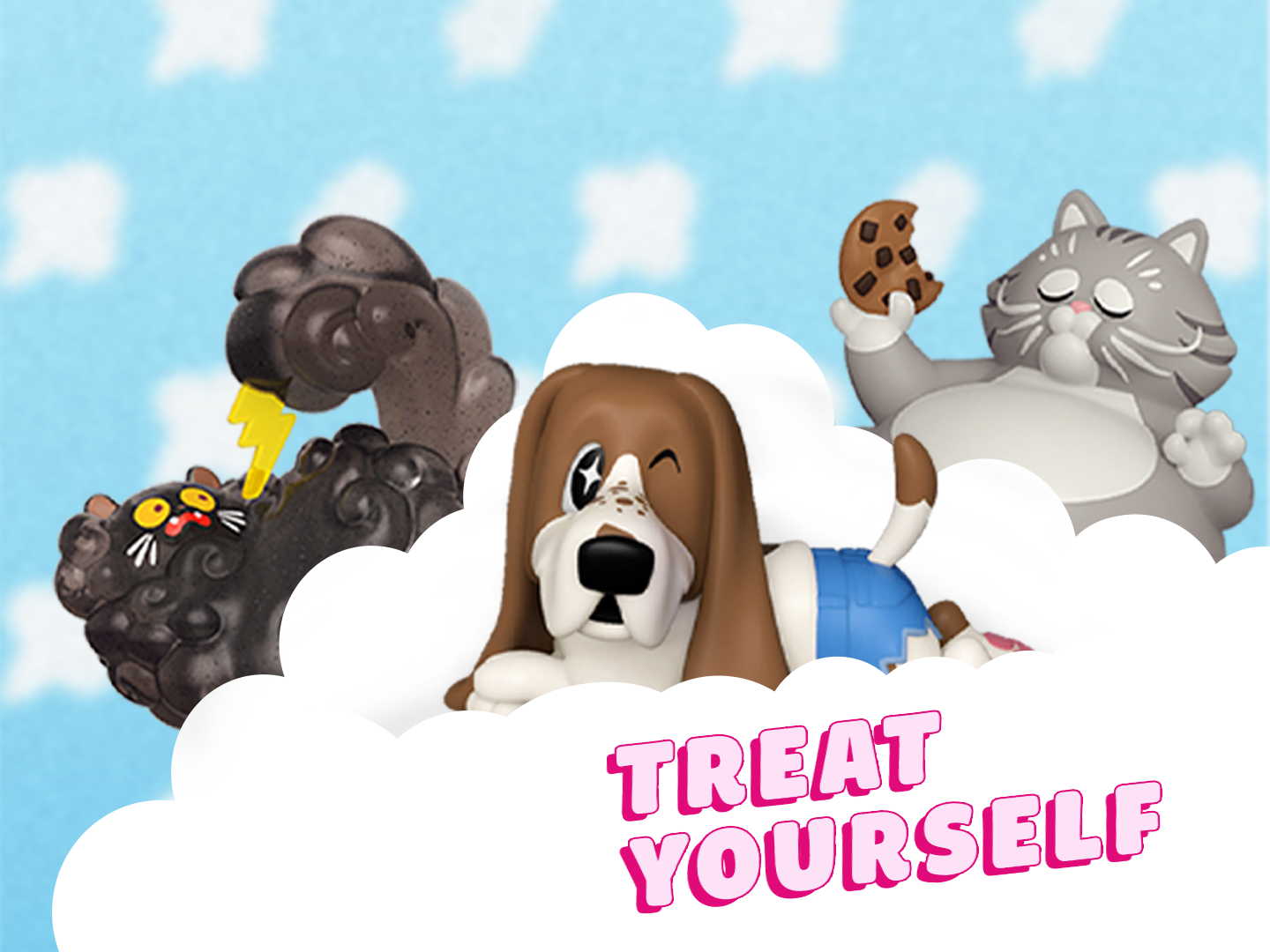Cover and main art for the treat yourself promo
