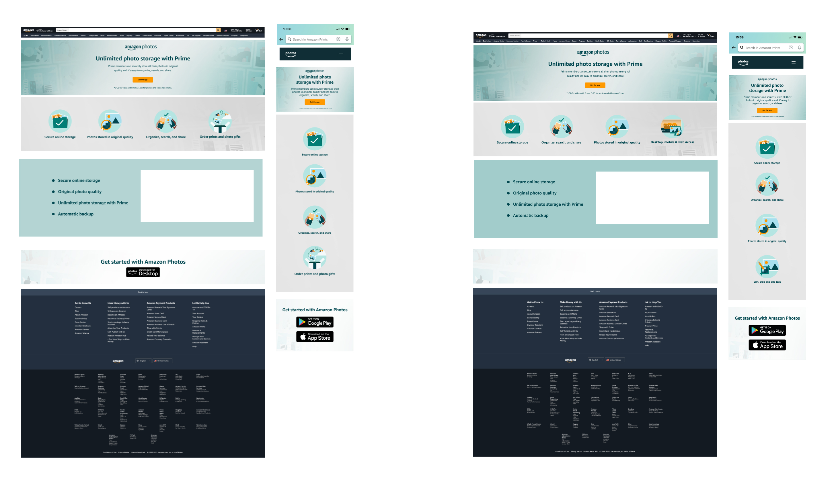 The proposed layout and look for the Paid search landing pages