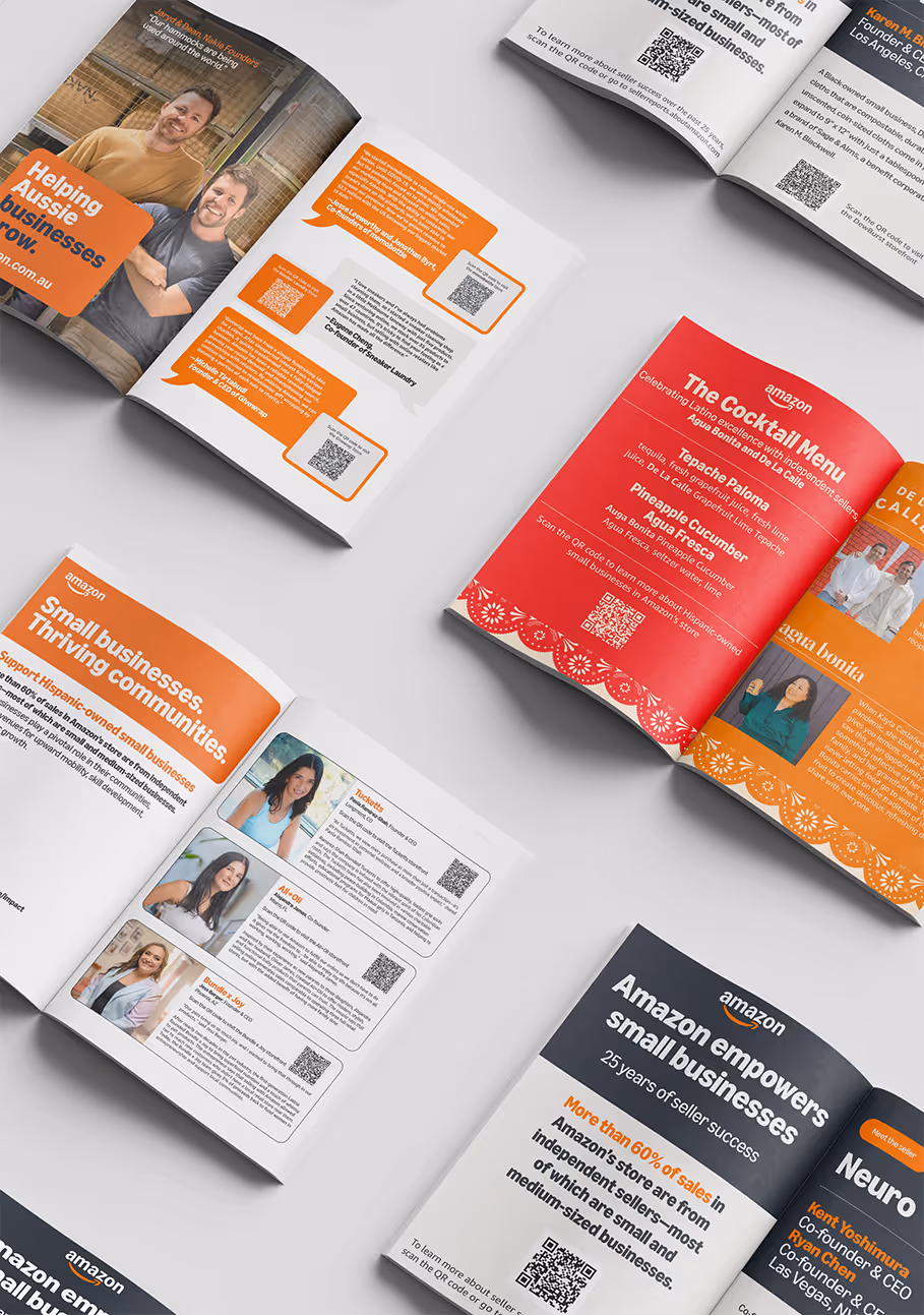 vertical image of printed layouts