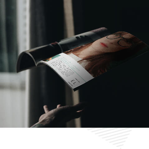 Emanuelle Lebas magazine advertentie