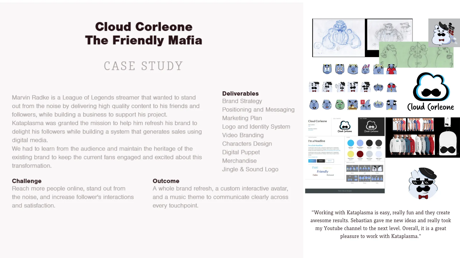 Cloud Corleone and the Friendly Mafia Case Study Inspiration Strategy Visual Identity Design Logo Youtube Channel Brand Marketing