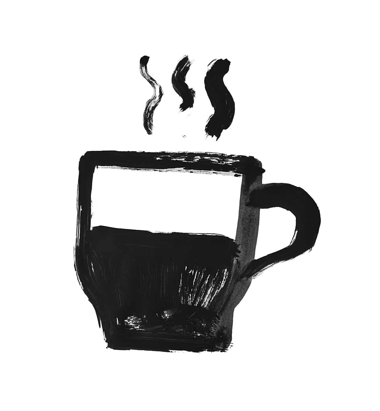 Hand-drawn cup of coffee