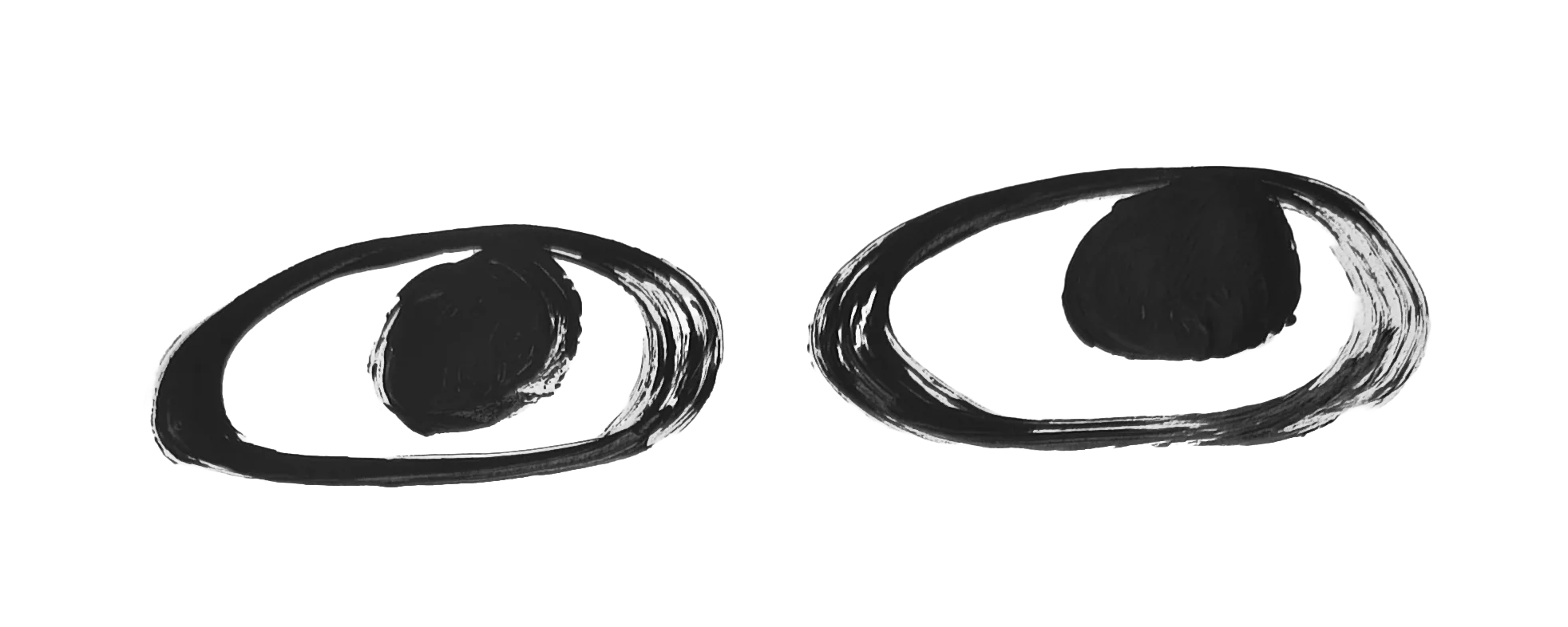 Hand-drawn eyes