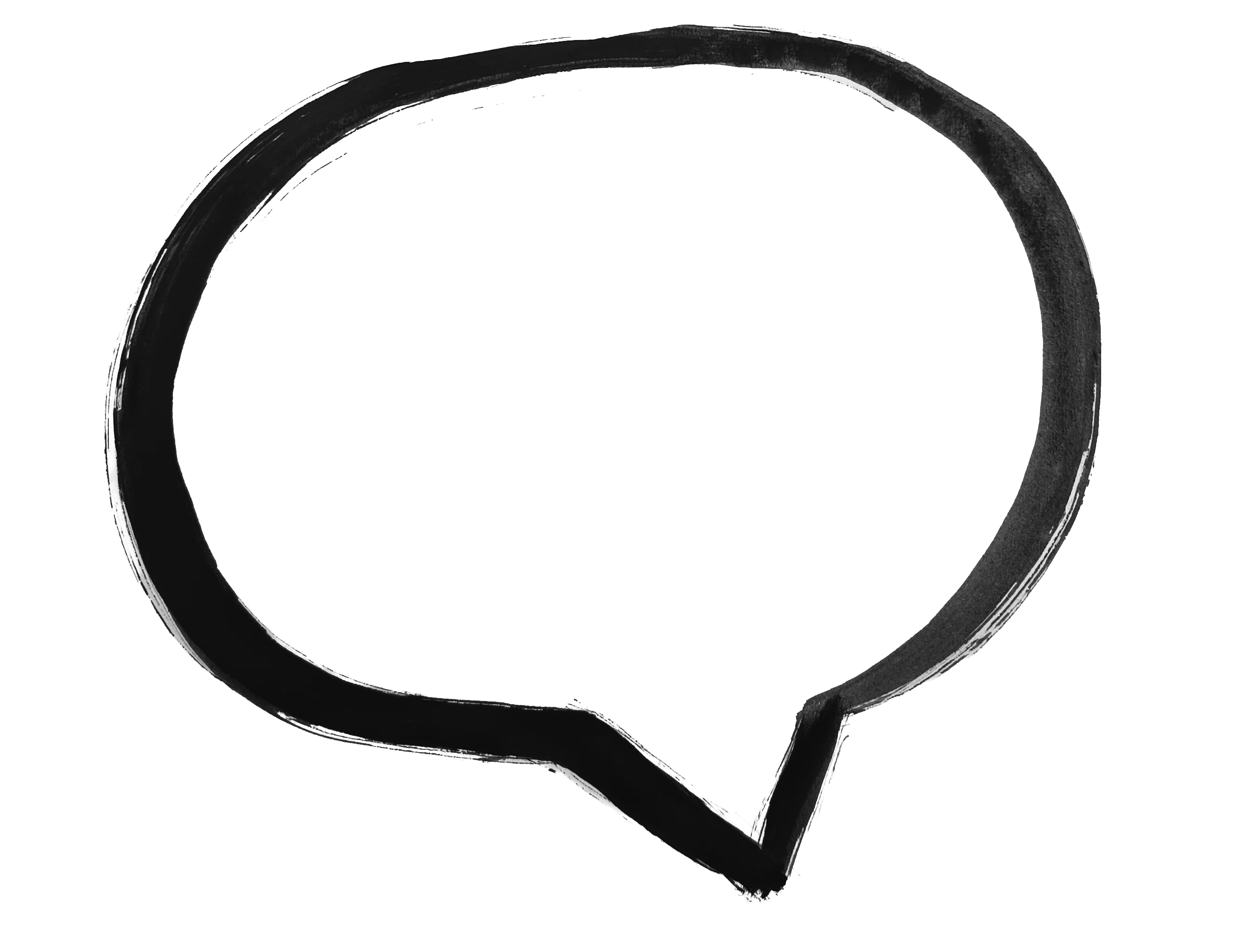 Hand-drawn speech bubble
