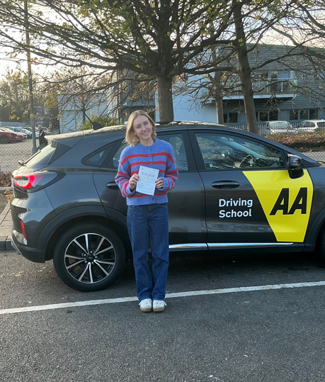 Thank you so much! Thanks for getting me there and making each lesson fun, see you on the roads