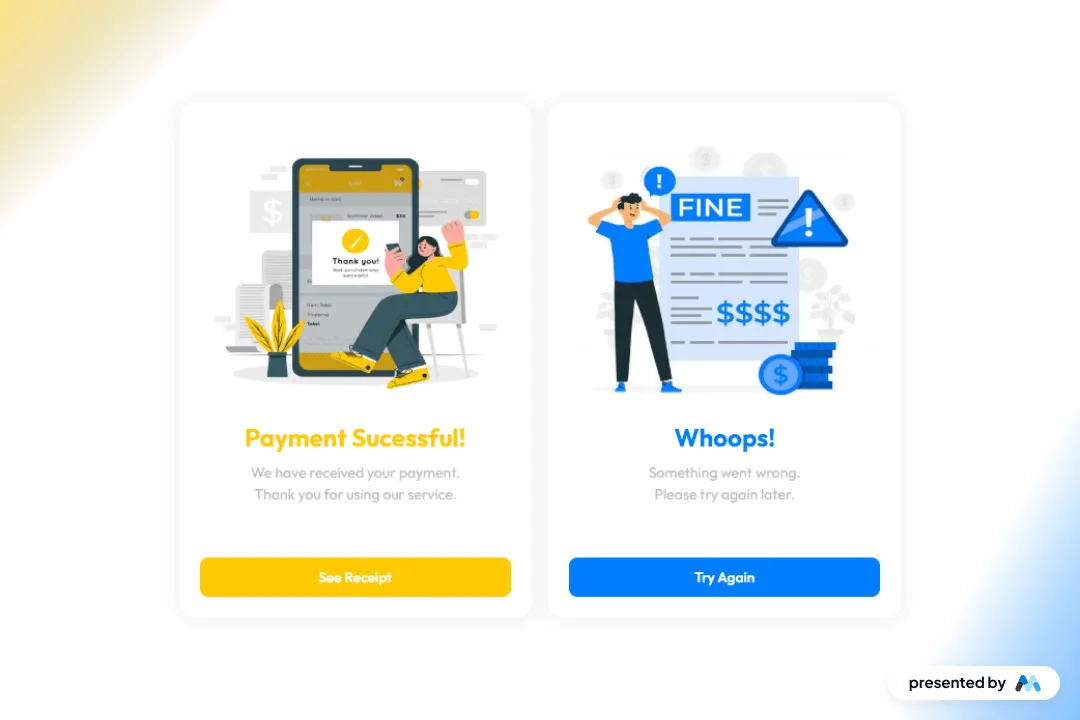 Confirmation Error Status Card