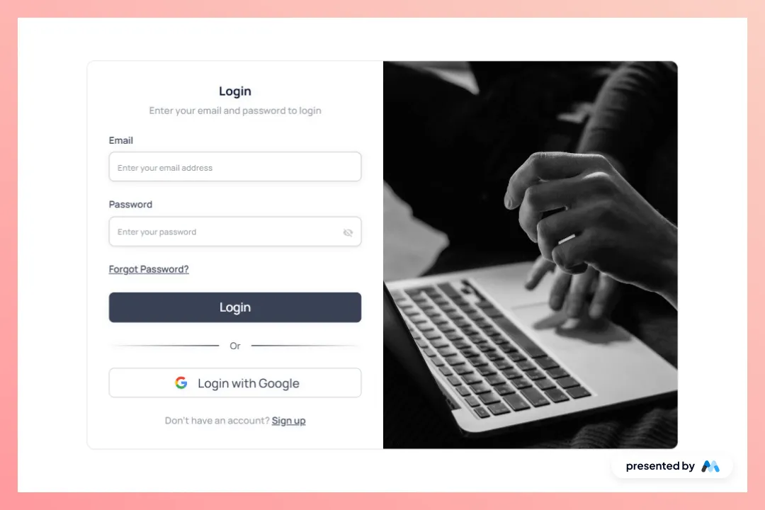 Aerokit UI Login04 Dual Pane