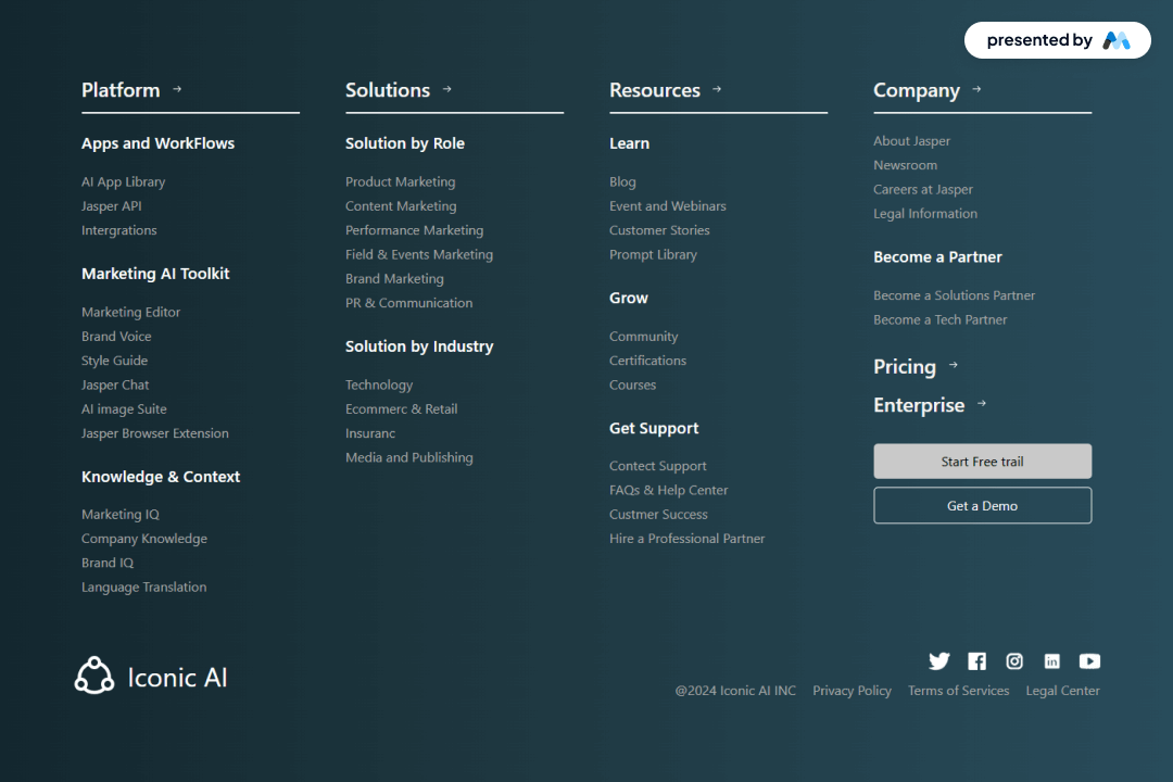 Footer Link Hub