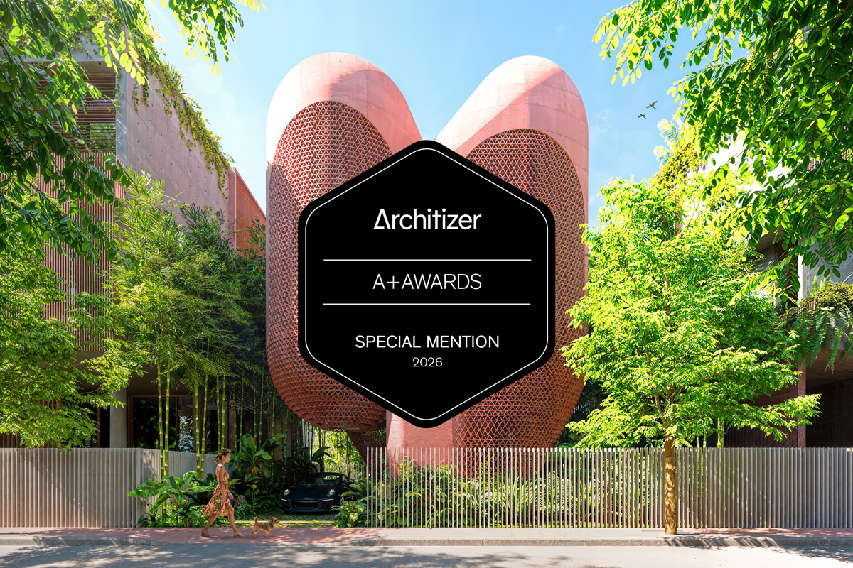 Street elevation with Architizer A+ Award Special Mention (2026)