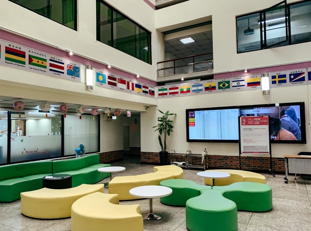 Inside the 7th floor of NTNU in Taiwan