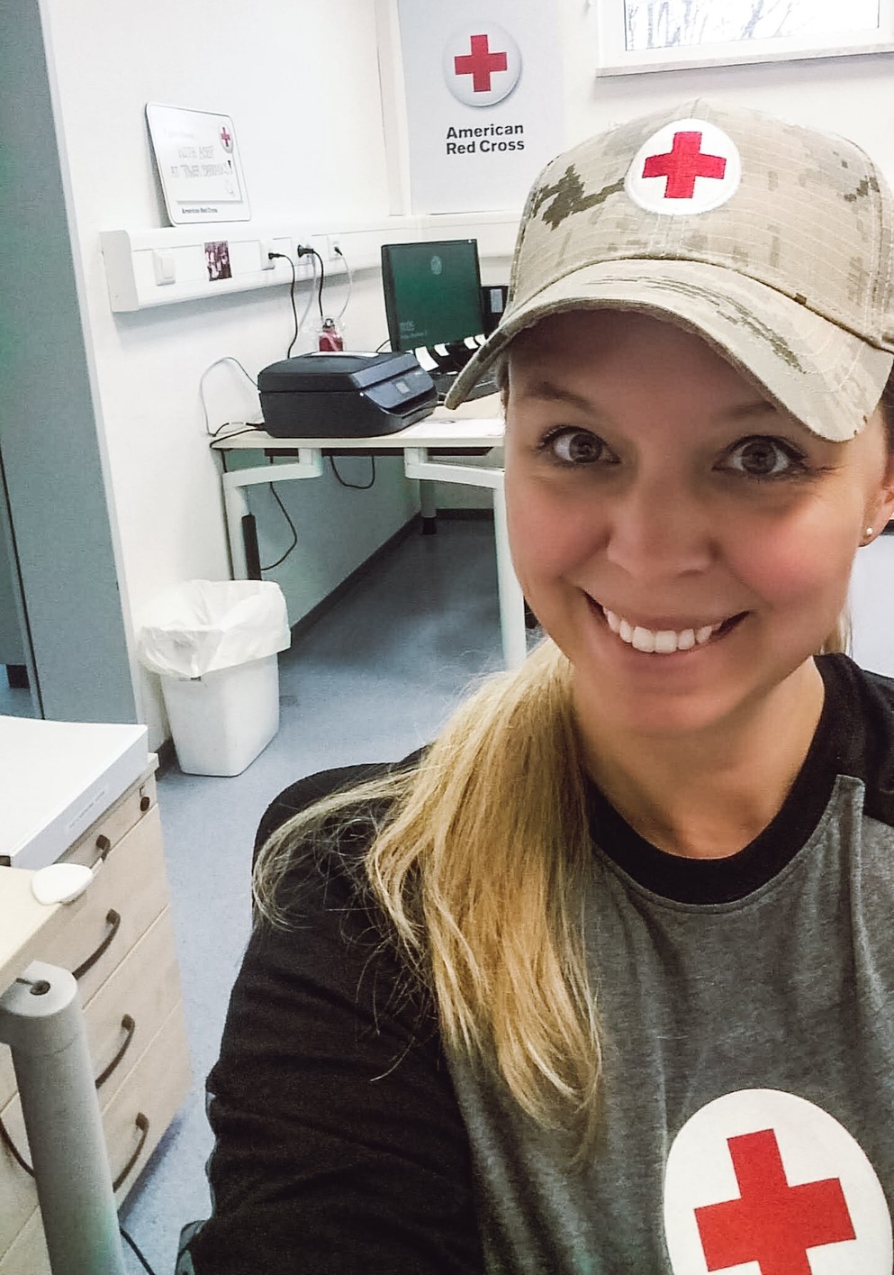 Selfie from a Red Cross Overseas volunteer working in Germany