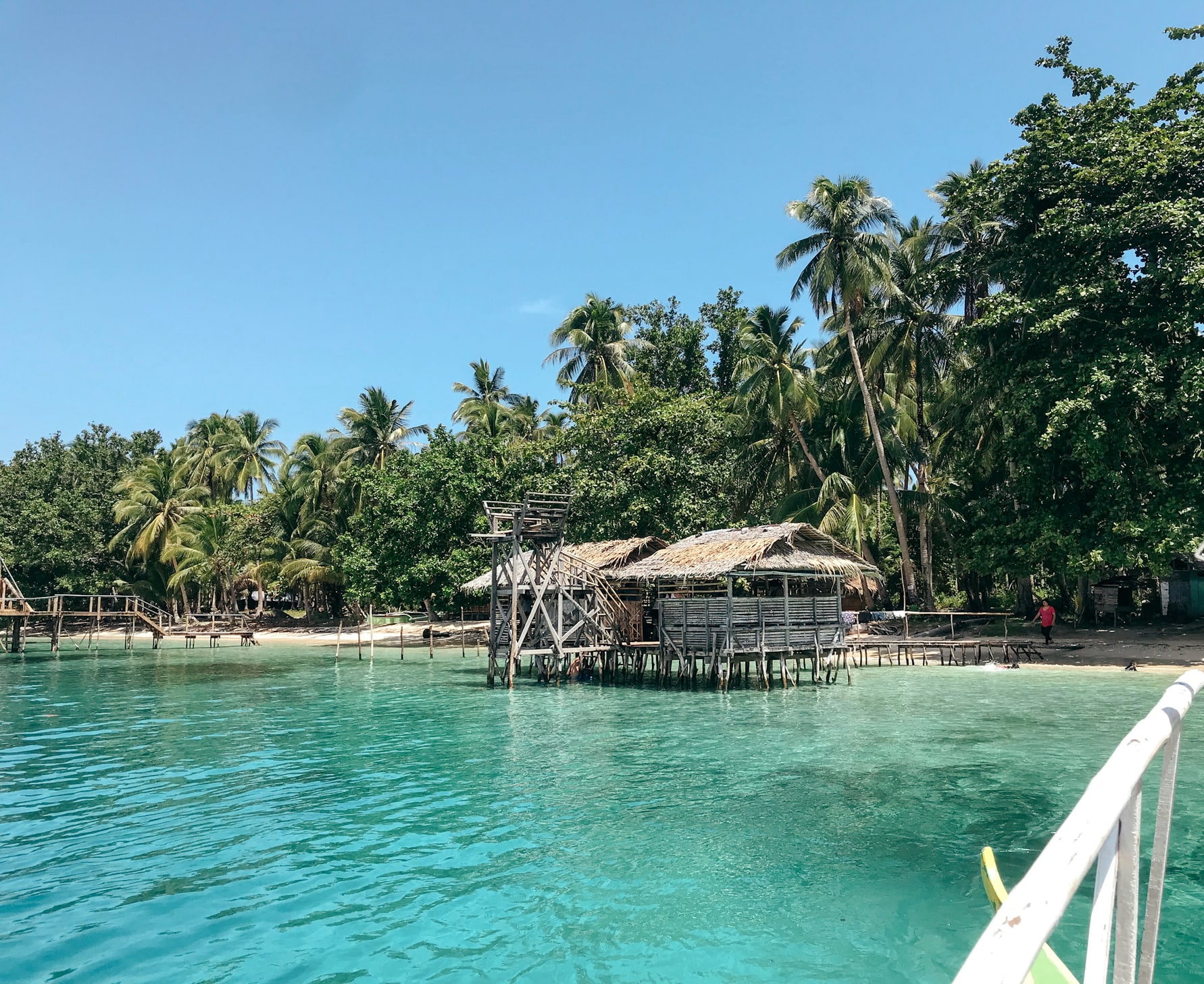 Hut over the water in San Pablo Philippines