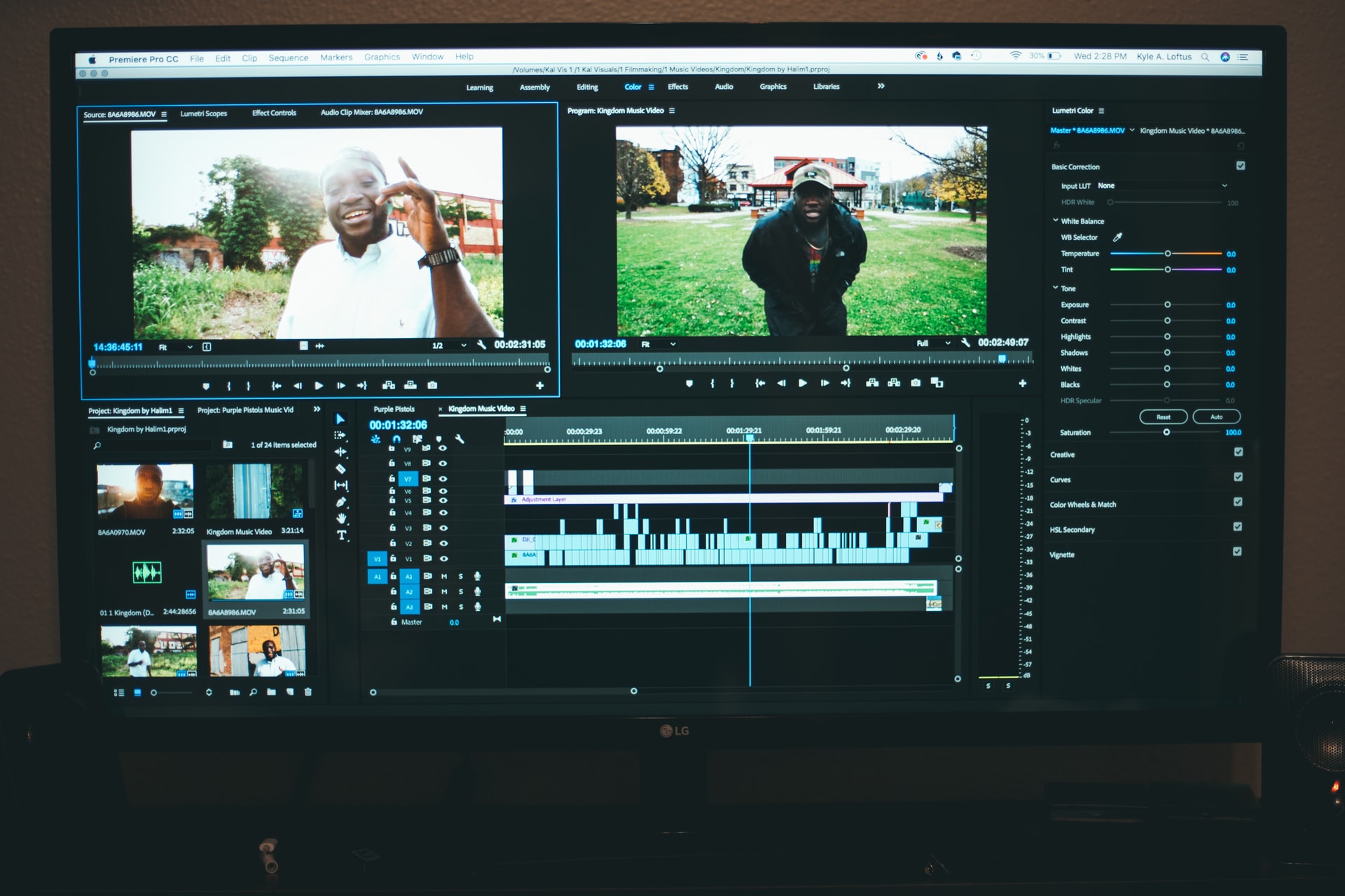 A screenshot of a video editor working on Adobe Premier Pro CC