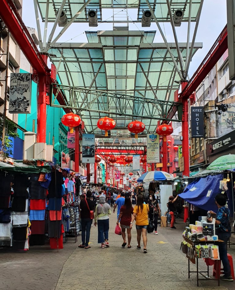 Petaling Street in Chinatown (normally would be crowded with people and stalls)