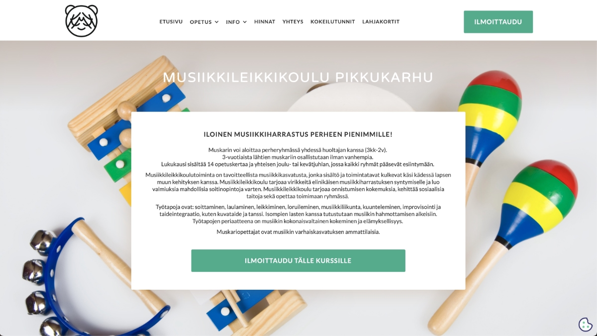 Kallion musiikkikoulu etusivu