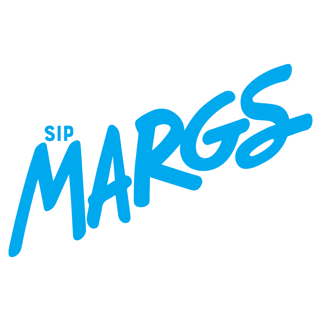 Blue stylized text logo reading 'SIP MARGS' with 'SIP' in small letters above the 'M'.