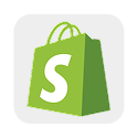 Shopify logo featuring a green shopping bag with a white 'S'.