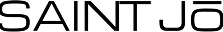 Black stylized text reading 'SAINT Jo' with a geometric and angular design.