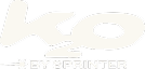 Logo with stylized letters 'KO' above the words 'BY SPRINTER' in capital letters on a transparent background.