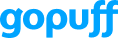 gopuff brand logo in blue lowercase letters.