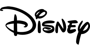 The Disney logo in stylized black script font.