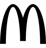 Black stylized letter M with two arches resembling McDonald's logo.