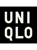 UNIQLO brand logo with white uppercase letters in a black square.